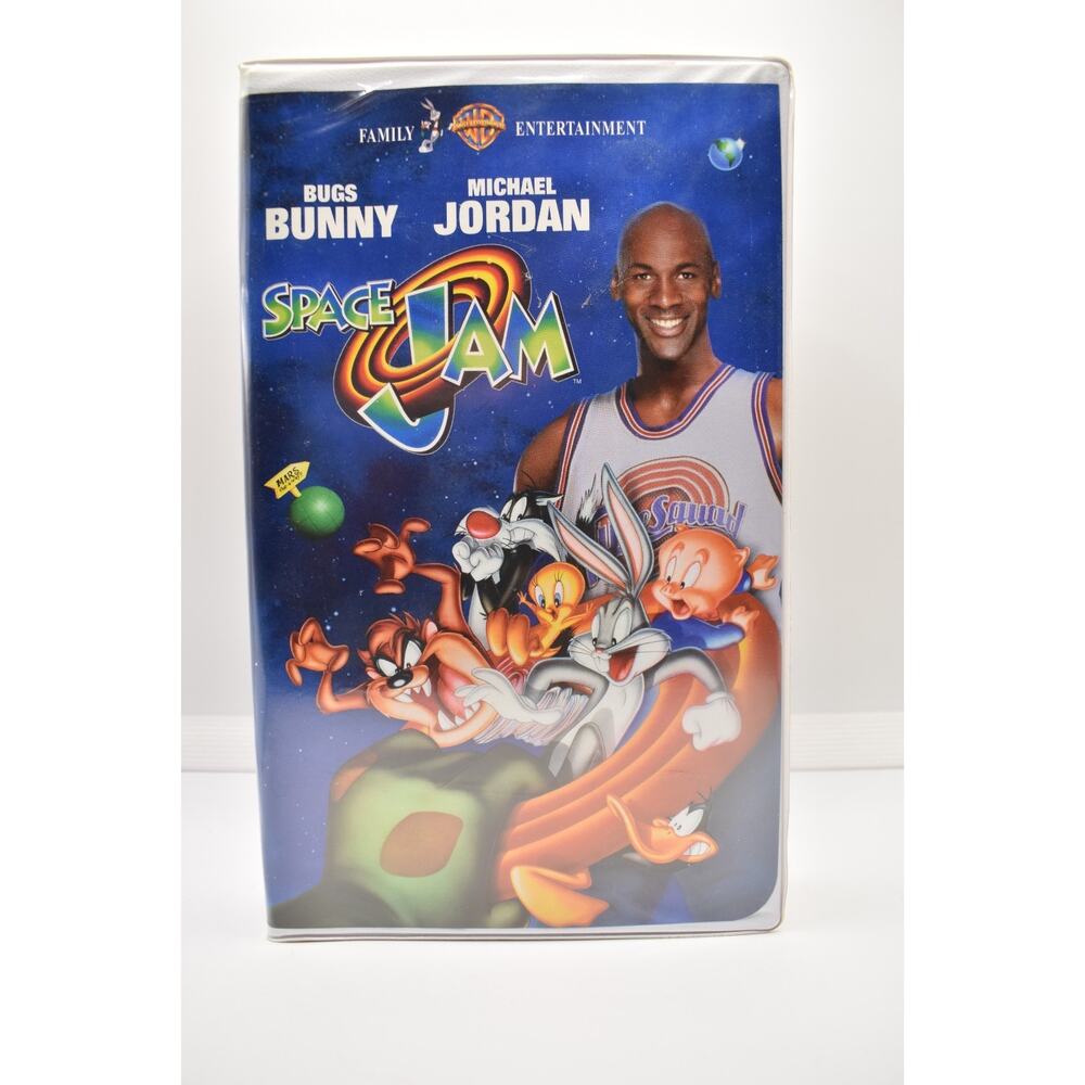 Space Jam 1996 VHS Bugs Bunny, Michael Jordan Warner Bros ***TESTED***